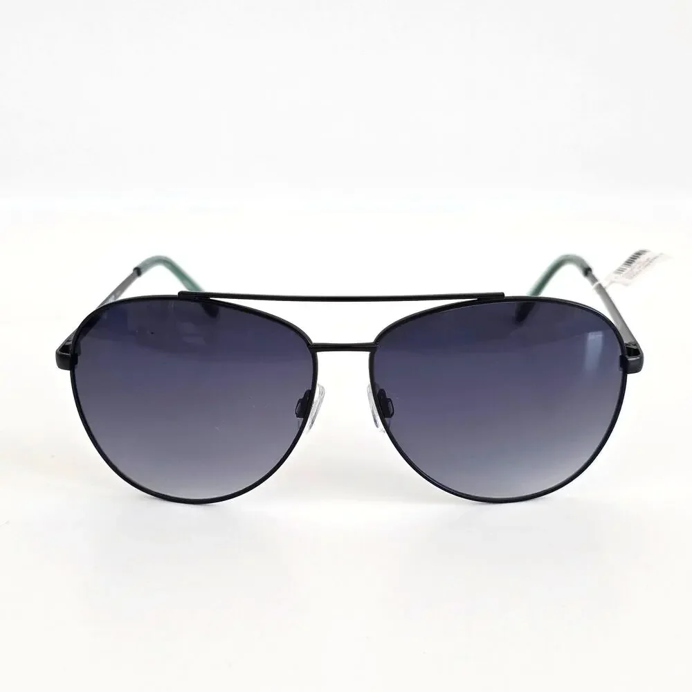 Kurt Geiger London Black Crystal Green Smoke 61mm Aviator Sunglasses 100% UV